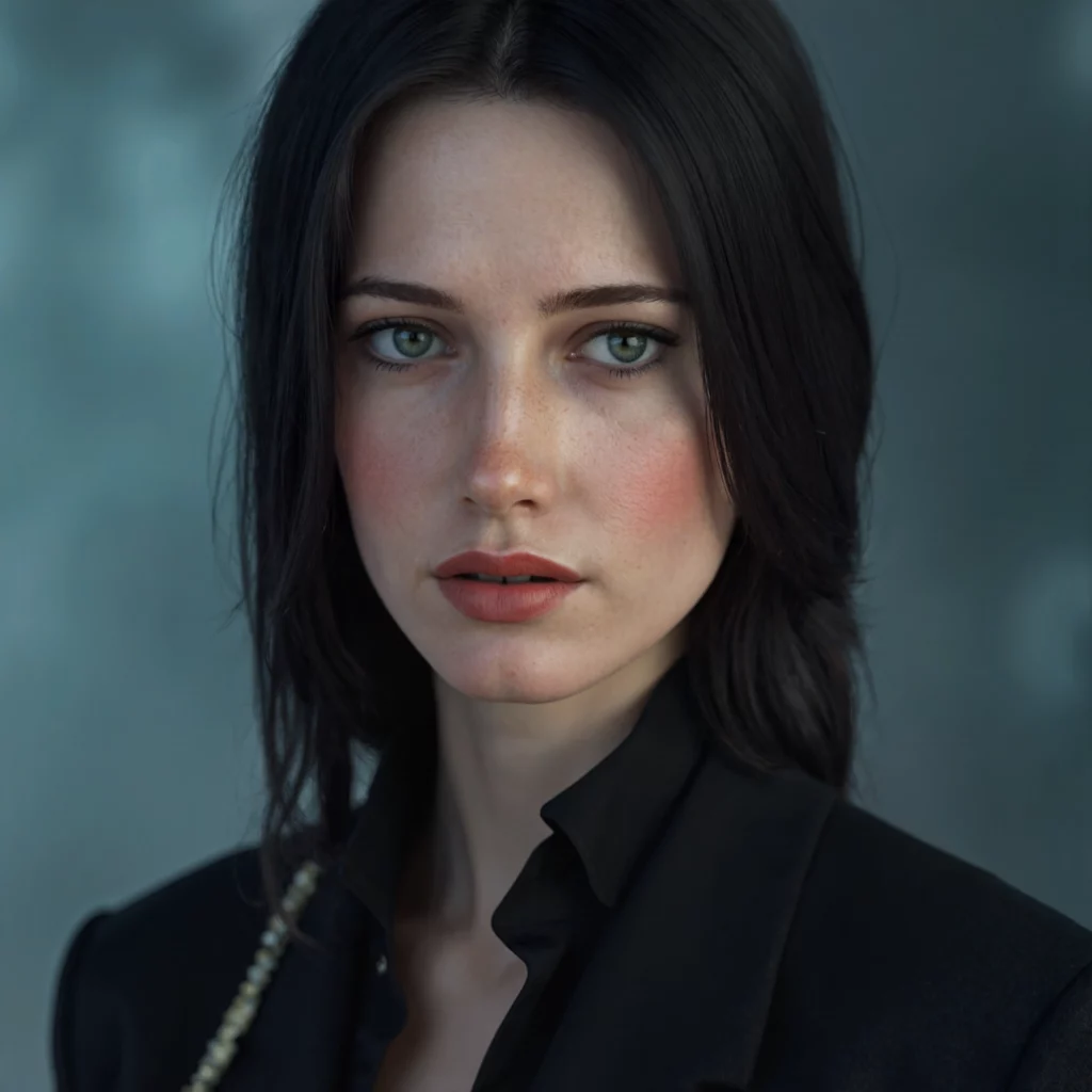 beauty-closeup-green-eyes-perfect-face frenche paris look girl green eyes dark hair beauty face perfec make up green background