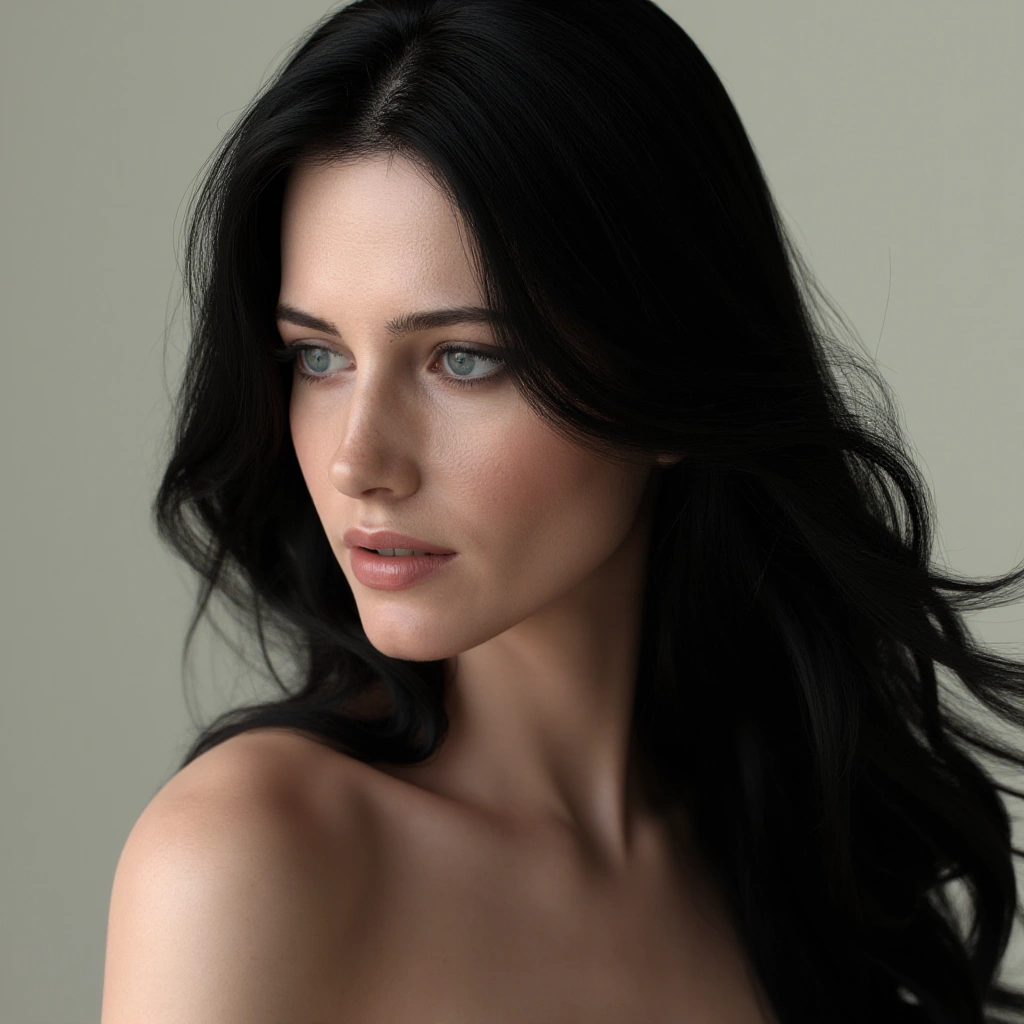 Lisa Gen LG, golden Dior dress, black hair blue eyes, angel face beauty, high-end luxury fashion model, Chanel Dior style, dream lady 3D render, Meta RenderLabs, haute couture